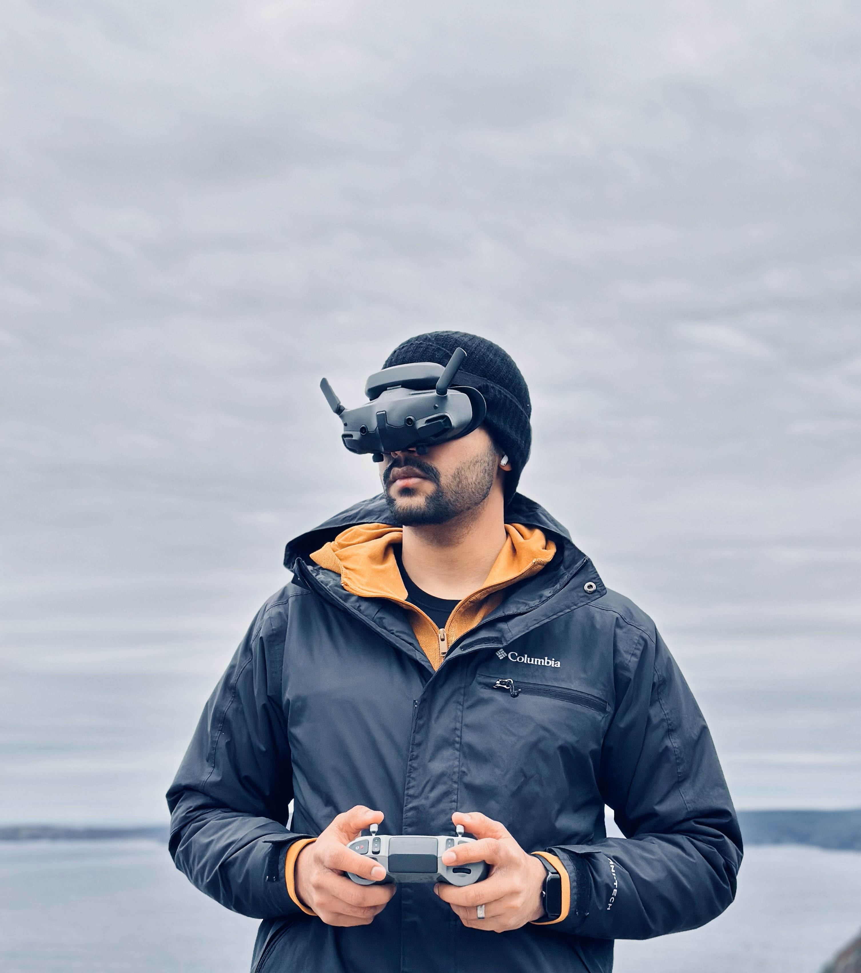 Adeel preparing a drone flight