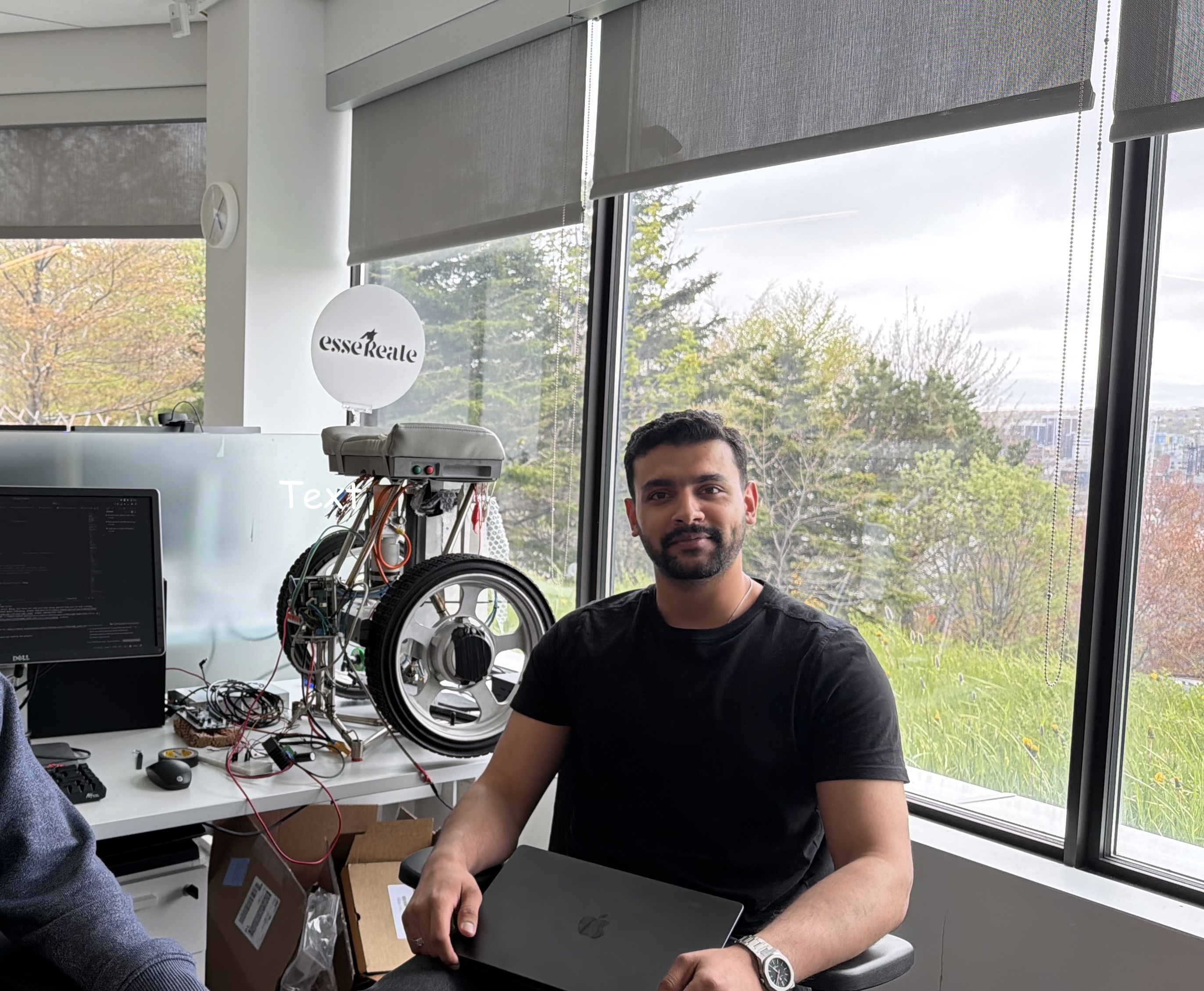 Adeel building the Yo-Go personal mobility prototype